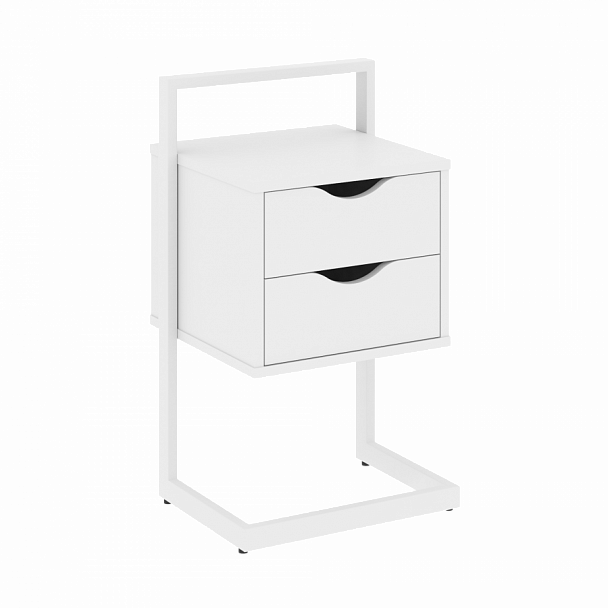 Тумба приставная "Loft" VR.L-PY2 Белый бриллиант/Белый - Вид 1