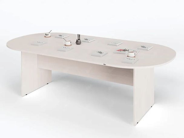 UNITY PКС-12/24 ДУБ МОЛОЧНЫЙ Конференц стол овальный Универсальный 2400х1200х750 - Вид 2