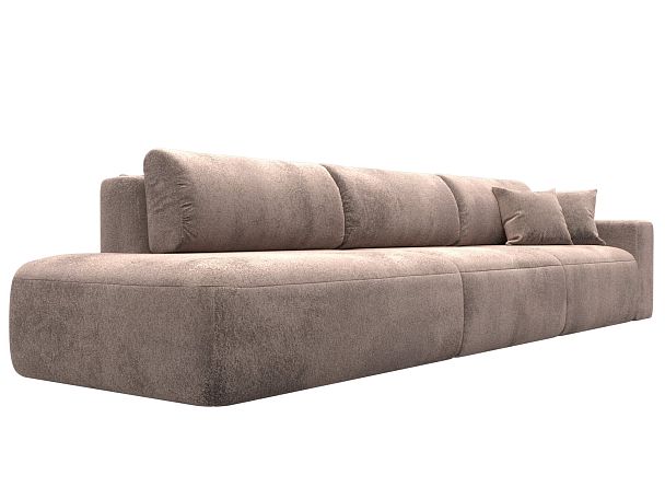 Диван прямой Лига-036 НПБ Модерн Лонг подлокотник справа Велюр бежевый - Вид 3