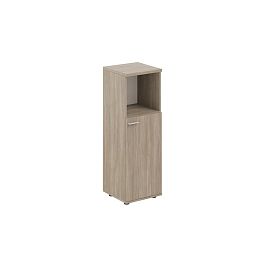 Шкаф средний с нишей 400х400х1200, 1 дв., з.ст HDF, правый / корпус: дуб темный; фасад: дуб темный Сигма / Sigma - Фото предпросмотра