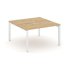 Стайл Проджект Некст / Style Project Next Рабочая станция двухсторонняя SN-59P.DRS-014 Тиквуд Светлый/Металл Белый/Белый Заглушка 1580*1432*750 - Фото предпросмотра