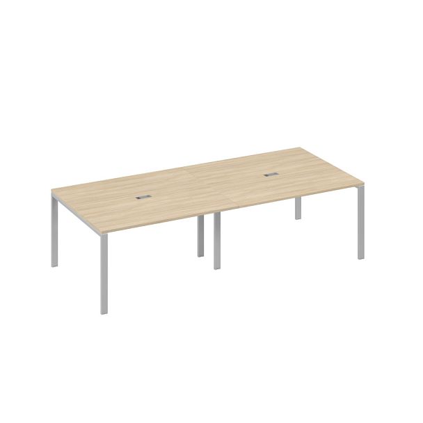 Стол переговорный 280 на каркасе UNO A4 А4 Б1 132-2 БП дуб скандинавский / металлокаркас серый - Вид 1