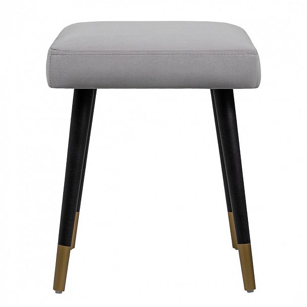 Табурет Kongsberg, велюр серый, ножки черные - Вид 4