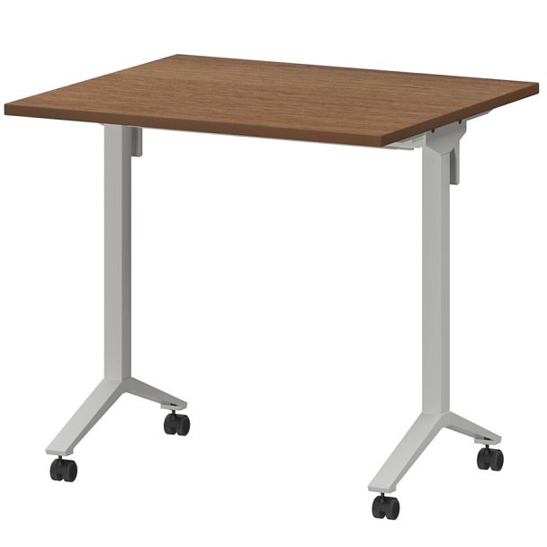 Стол мобильный складной МБ22-80.70 Орех/Белый 800x700x750 Моби - Вид 1