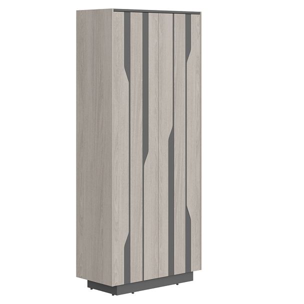 Шкаф СФ-574401 Дуб серый/Черный графит 900х430х2100 LINE - Вид 1