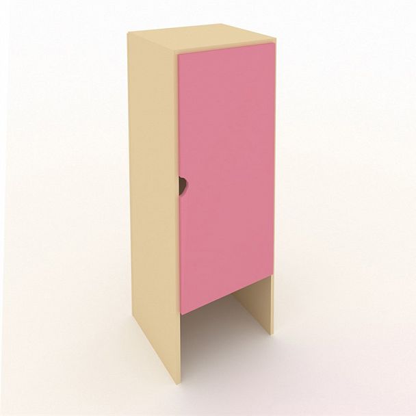 Пенал с дверцей ДП 2М розовый - Вид 1