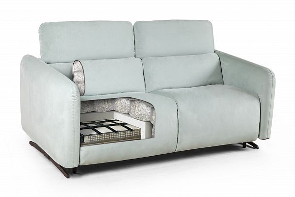 Rimini диван-кровать прямой замша мятный - Вид 7