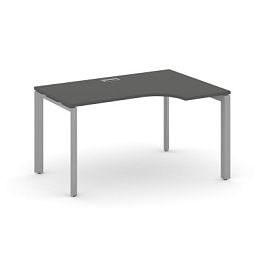 Style Project Next Стол рабочий эргономичный SN-59P.SPA-001(R) Антрацит/Металл Серый/Серебро Заглушка 1380*600/980*750 - Фото предпросмотра