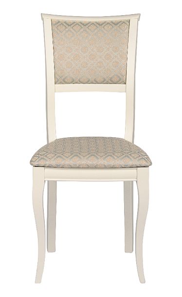 Обеденная группа стол Анфея 110(150)х75х76 Слоновая кость и 4 стула Камир Слоновая кость/Бирюзовый жаккард - Вид 8