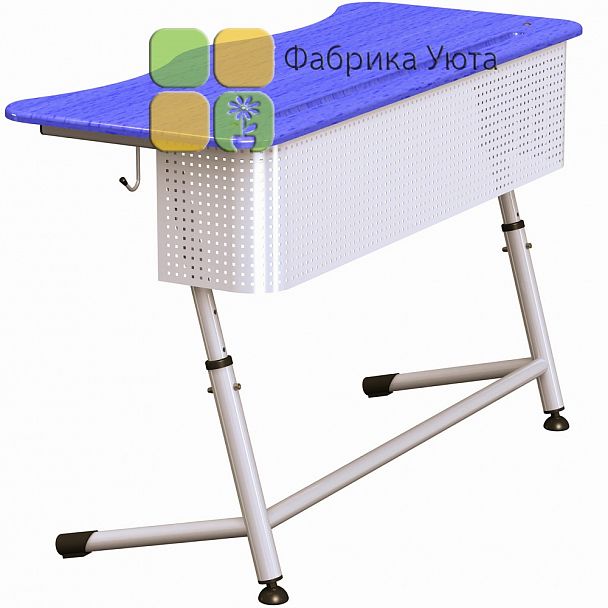 Парта "Премьера 2Р" с перф. экр., рег.(3-7 гр) - Вид 2