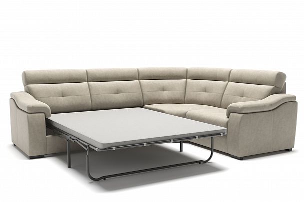Boston диван-кровать угловой замша серый - Вид 3