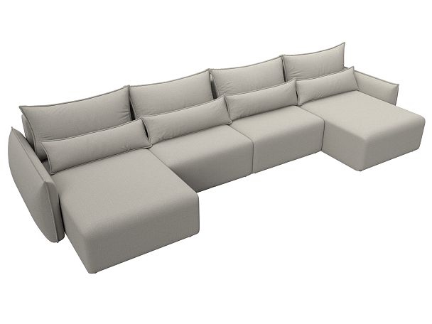 Диван П-образный Лига-051 НПБ Лонг Рогожка бежевый - Вид 6