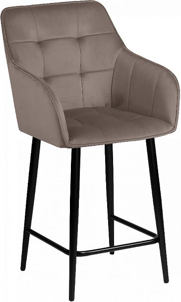 Полубарное поворотное кресло Мони К, Confetti mocco/черный - Вид 4