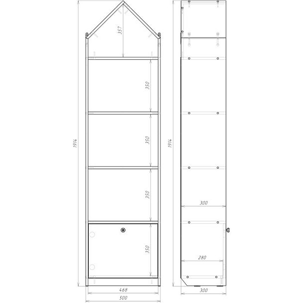 Стенка модульная детская ДОМИК - Вид 3