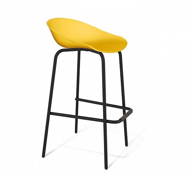 Стул барный Sheffilton SHT-ST19/S29 желтый желтый/черный муар - Вид 2