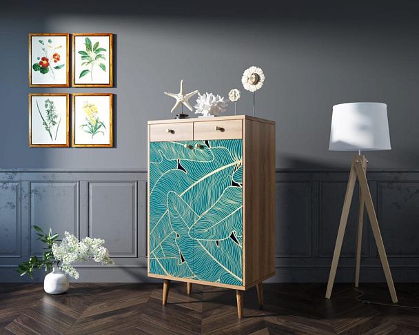 Комод Berber два ящика и дверки 41 принт арт BB46/Print_41 - Вид 3