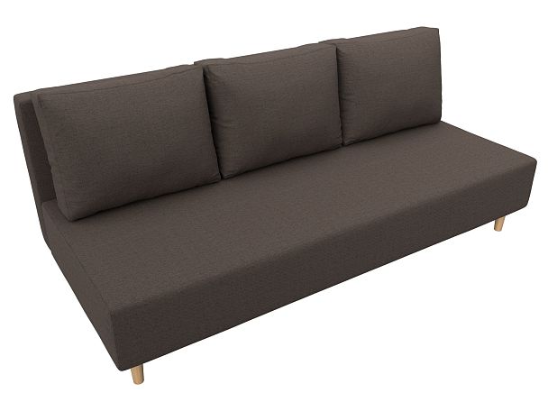 Диван прямой Лига-033 Рогожка коричневый - Вид 5