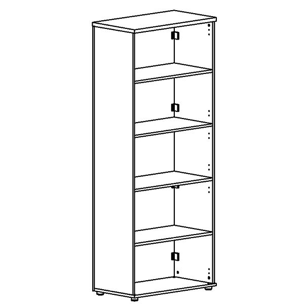Стеллаж высокий с задней стенкой ДСП A4 А4 376 мокко премиум - Вид 3