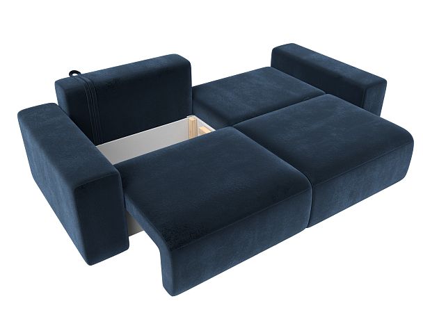 Диван прямой Лига-036 НПБ Классик Велюр синий - Вид 8