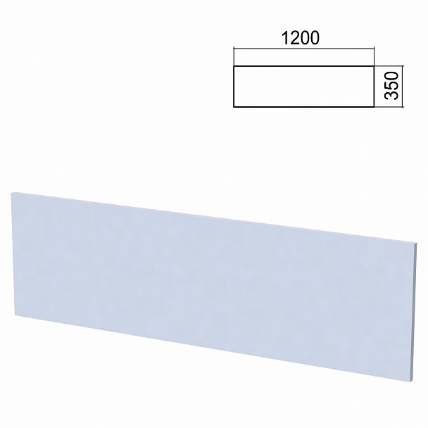 Экран к столам на металлокаркасе "Арго", шириной 1200 мм, серый - Вид 2