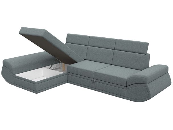 Диван угловой Лига-032 левый угол Рогожка серый - Вид 8
