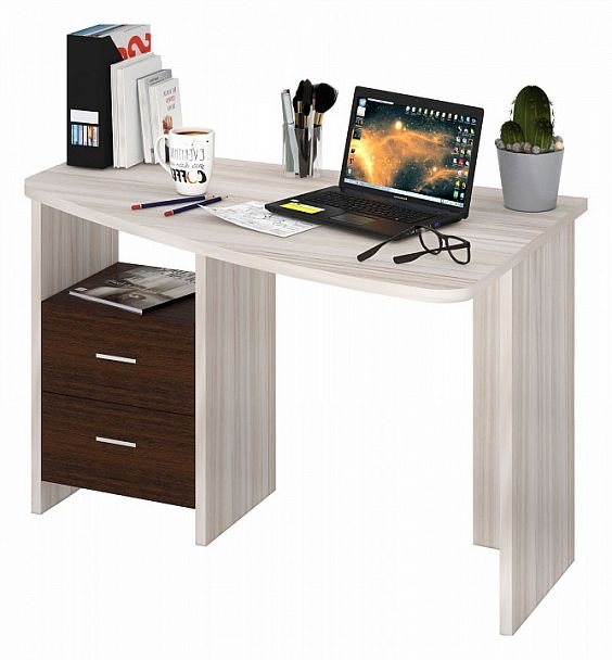 Стол письменный Домино Лайт СКЛ-Крл 120 Венге/Карамель правый - Вид 2