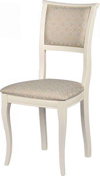 Комплект деревянных стульев с мягким сиденьем Камир Слоновая кость/Бирюзовый жаккард, 2 шт. - Вид 1