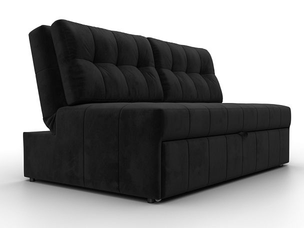 Диван прямой Лига-107 (140) Велюр черный - Вид 3
