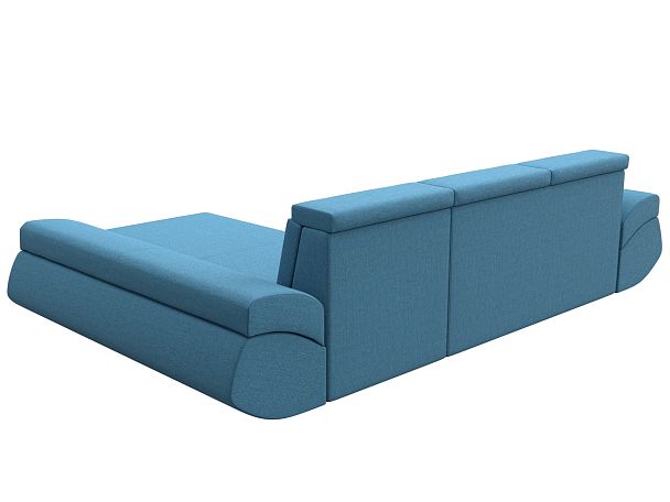 Диван угловой Лига-032 правый угол Рогожка голубой - Вид 6
