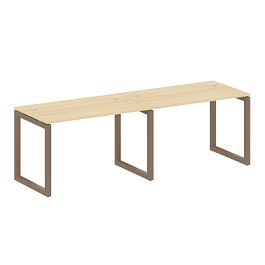 Metal System Quattro Р. ст. на 2 раб. места на О-образном м/к 50БО.СМ-2.2 Акация/Мокко металл 2400*720*750 - Фото предпросмотра