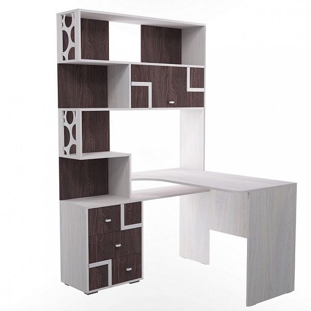 Стол письменный с надстройкой угловой Омега-16 - Вид 1