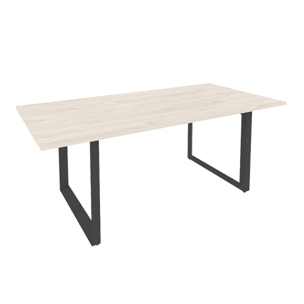 Onix Direct Стол переговорный на О-образном м/к O.MO-PRG-19 Денвер светлый/Антрацит металл 1980*980*750 - Вид 1