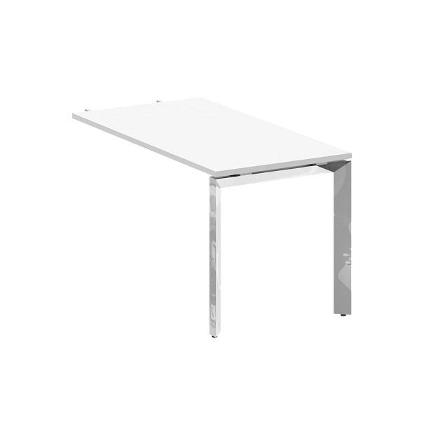 Onix Direct Lux Брифинг-приставка на П-образном м/к M-O.MP-BR-13 Белый бриллиант/Нерж. сталь/Хром 1380*720*750 - Вид 1