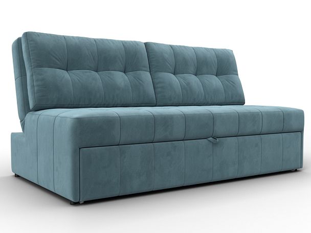 Диван прямой Лига-107 (160) Велюр бирюзовый - Вид 1