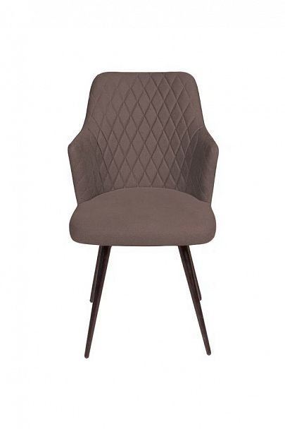 Стул поворотный на 90 градусов, функция возврата, антишум Hunt ромб, бархат антрацит 14 / чёрный конус - Вид 2