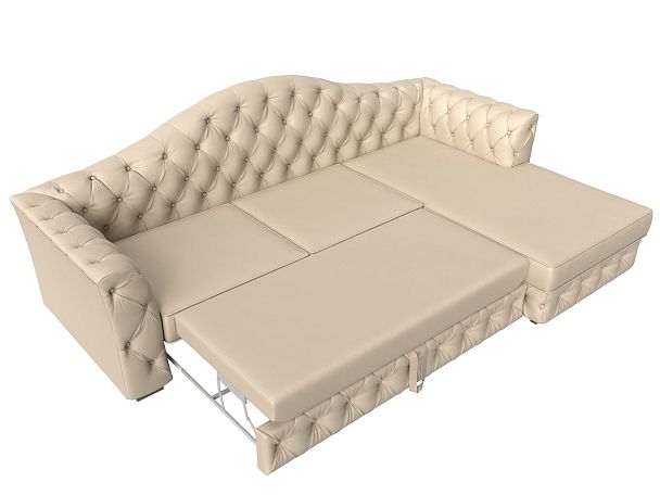 Диван угловой Артис правый угол Экокожа бежевый - Вид 7