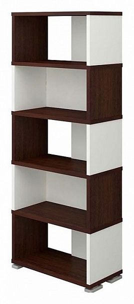 Стеллаж книжный Домино СБ-10-5 Белый/Венге - Вид 1