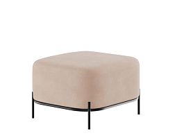 Jive Диван одноместный без спинки JVE-3 Velutto 65/Металл Черный 670*720*480 - Фото предпросмотра