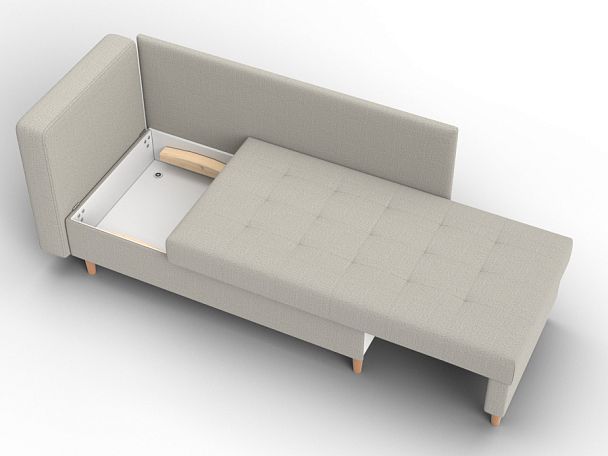 Кушетка Лига-098 Рогожка бежевый - Вид 7