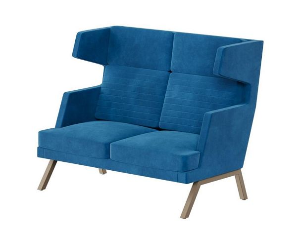 Aldo Диван двухместный высокий ALD-02 Velutto 54/Металл Капучино 1430*960*1180 - Вид 1