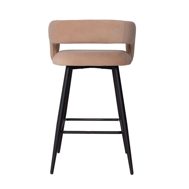 Стул Mars полубарный, велюр Teddy 08, ножки металл RAL 9005 - Вид 9