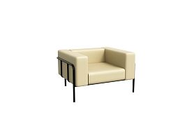 Flex Диван одноместный FLX-1 Art-vision 124/Металл Черный 1100 *915*690 - Фото предпросмотра