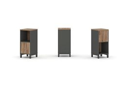 Style Project Набор стеллажа 2-х сторон., 2 яр. SN.NSD-211 Антрацит/Дуб Табак/Металл Антрацит 387*40 - Фото предпросмотра