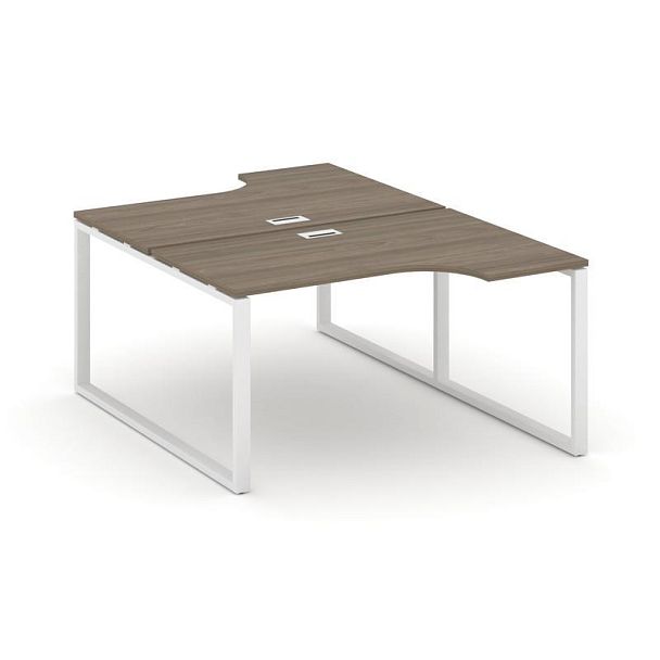 Стайл Проджект Рабочая станция эргоном. SN-6O.DRPA-001 Вяз Благородный/Металл Белый 1380*1232/1992*7 - Вид 1