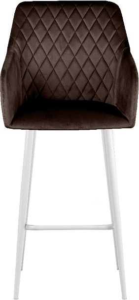 Барное поворотное кресло Барли К, Confetti coffee/белый - Вид 3