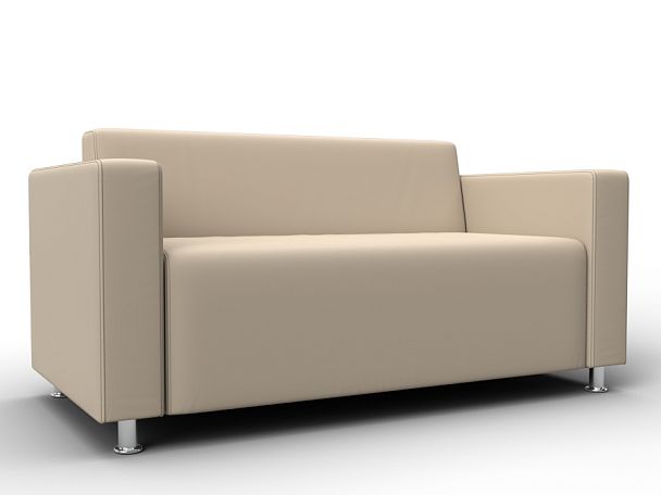 Диван прямой Лига-093 ВН Экокожа бежевый - Вид 1