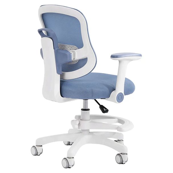 Кресло детское с подставкой для ног BRABIX KIDS "MG-215", сетка/ткань TW, голубое, 533312 - Вид 4