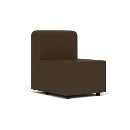 Прямая секция Юнона Un/pr экокожа коричневая CN1116 - Фото предпросмотра