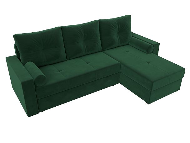 Диван угловой Верона Лайт угол правый (полностью велюр зеленый) - Вид 5