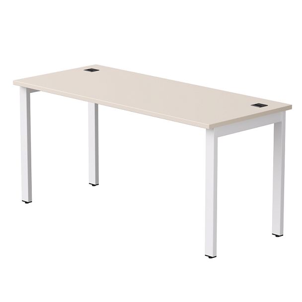 Стол прямой Everprof EVO на металлокаркасе 1580х670х755 мм Кашемир/Белый - Вид 1